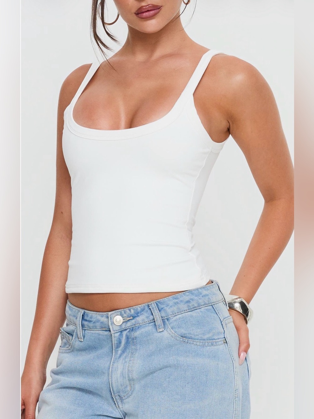 PRINCESS POLLY Kasper Cinched Tank in White 6